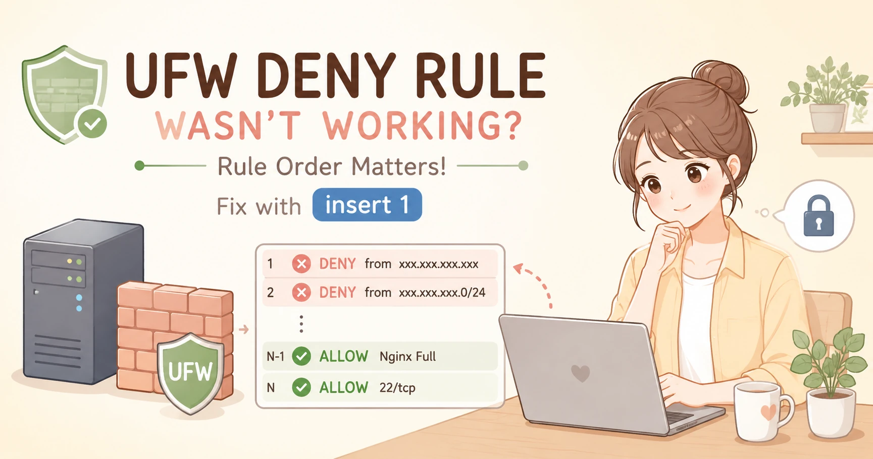 UFWのDENYルールが効いていなかった話｜ルール順序の落とし穴と修正方法